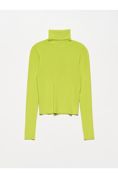 Dilvin 10225 Turtleneck Lime pulóver