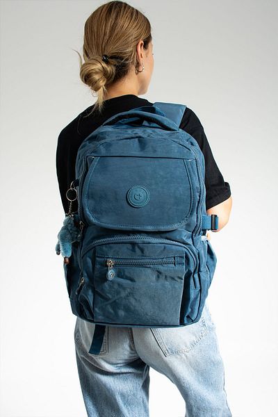 GP GUES POLO SCHOOL BAG MEGA LARGE SIZE MULTI COMPARTMENT BACKPACK (WITH MONKEY)