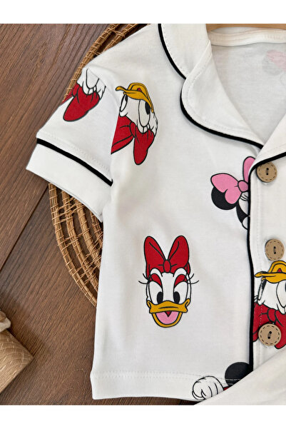 Bolly Baby 100% Cotton Comfortable Pajama Set for Baby Girl - Double Breasted Collar and Buttoned Front