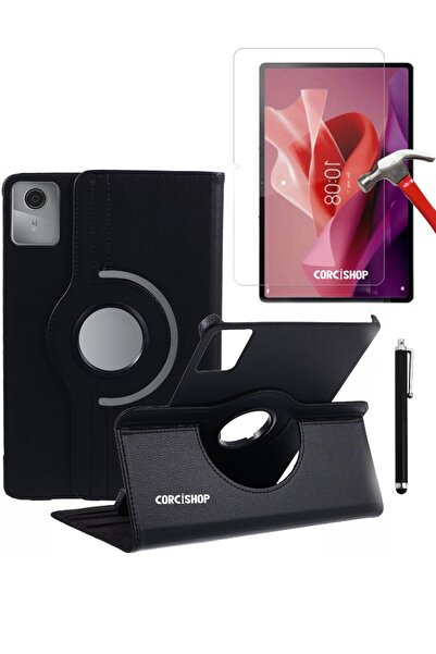 corcishop لينوفو تاب M11/K11 11 بوصة 360 °   حافظة كمبيوتر لوحي دوارة 3 قطع م...