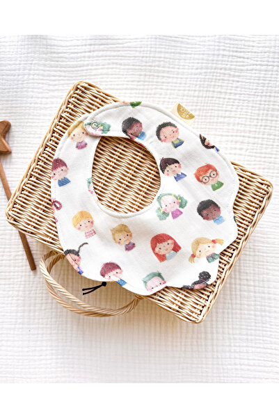 Little Dude Organik Pamuk Çift Taraflı Alezli Müslin Önlük