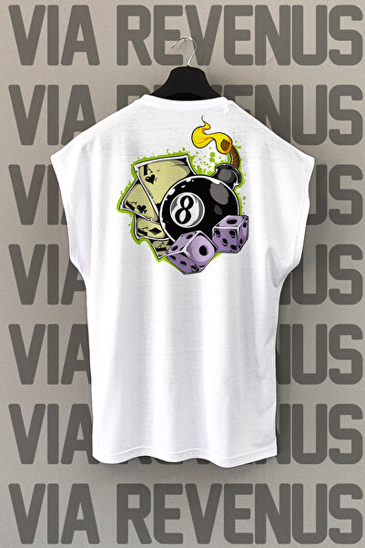 Vordevia Bela sportska majica Gamble - Leđa Štampano , Bez rukava