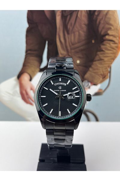 DAVID GUNER Men's Wristwatch - Black Groom Model, Waterproof, 2 Years Warranty