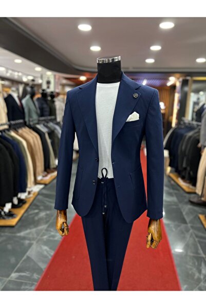 Terziayhan Lacivert Slimfit Spor Takım Elbise