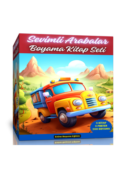 EBE Enine Boyuna Eğitim Cute Cars Coloring Book Set (5 Books)