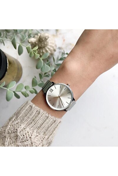 İSTLİV Round Case Silver Dial Silver Women's Wristwatch
