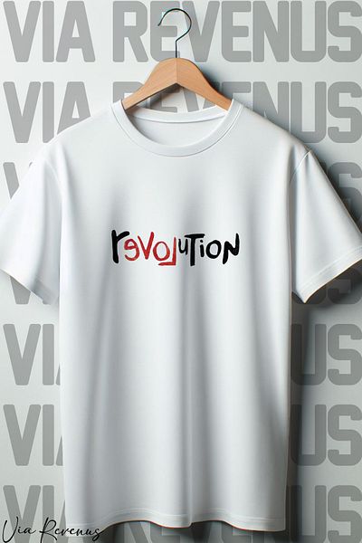 Vordevia Λευκό μπλουζάκι Oversize - Revolution Printed