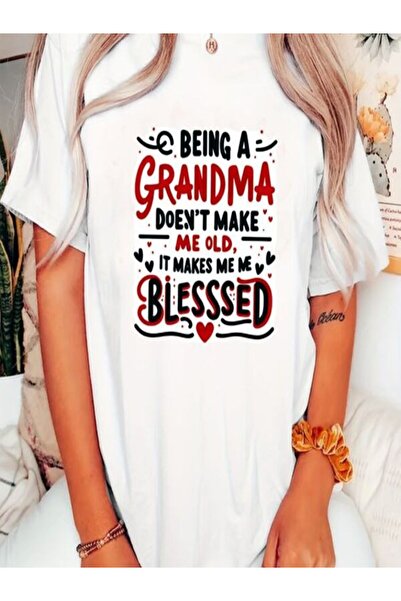 CLASSY.MODA تي شيرت نسائي من جيرسي واحد - تي شيرت أبيض مطبوع كبير الحجم بياقة...