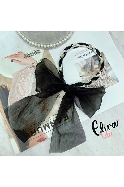 EliraToka Плетена корона с перламутров шлейф