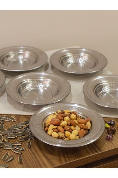 YUNUSOĞLU HOME Stainless Steel 3 Pieces Round Snack Bowl and Snack Bowl