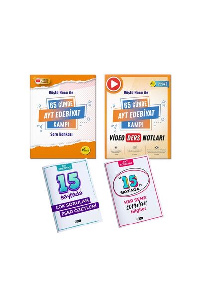 Rüştü Hoca 65 Günde Ayt Edebiyat Kampı Ve Video Ders Notları Ekstra 2 Fasikül...