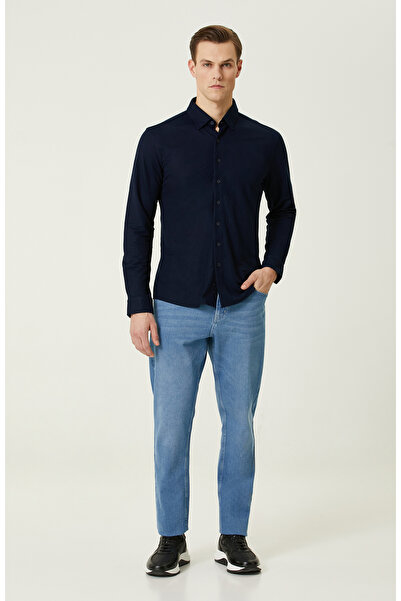 Network Lacivert Gömlek