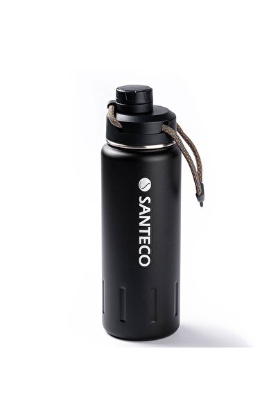 Tantitoni 024-01-SİYAH ÇİFT KATMANLI  PASLANMAZ ÇELİK TERMOS SU ŞİŞESİ 710ML