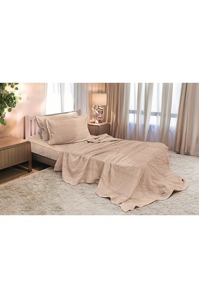 Altınbaşak RIVER 3 Piece Single Pike - 170x230 cm, Fittd.Crossbow and Pillow Case Set 100% Cotton