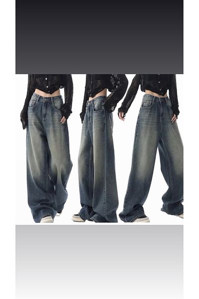 DEEFWEAR Y2k Baggy Style Jean Trousers - Washable Design