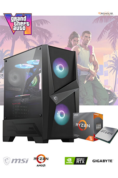Pcbox MSI AMD RYZEN 5 5500 16 GB RAM DDR4 500 GB M2 YÜKSEK HIZLI SSD GTX 1650...
