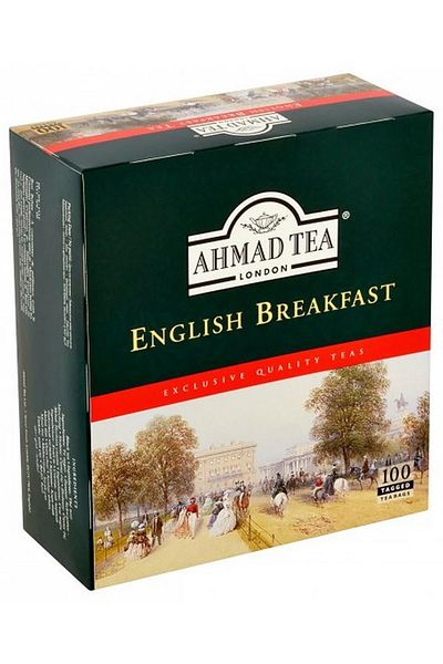 Ahmad Tea 100 كيس شاي إبريق شاي الإفطار الإنجليزي