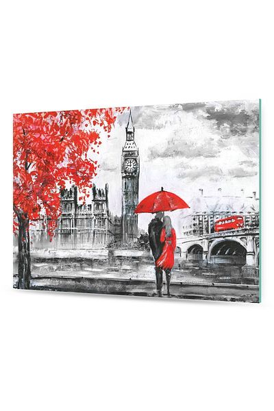Decovetro Προστατευτικό πλάτης σόμπας με σχέδιο London 76x50cm