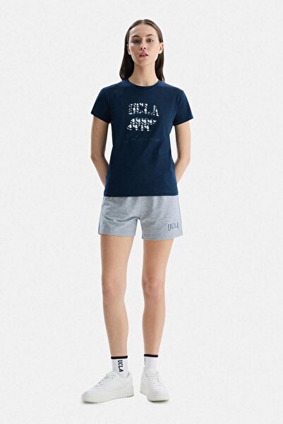 UCLA Γυναικείο μπλουζάκι με στάμπα ALLISON Navy Blue Crew Neck