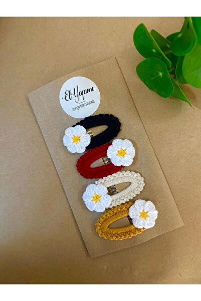 SGSPACK مجموعة مصنوعة يدويًا من 4 أبازيم كبس للفتيات الصغيرات