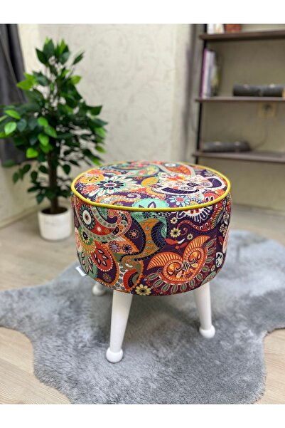 Asedia Miskin Lake Retro Ahşap Ayak Uzatma Pufu Makyaj Koltuğu Tabure Babalar...