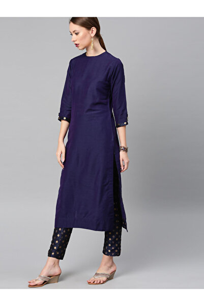 Vishudh By Styli 3/4 Sleeve Cotton Kurta & Trouser Co-Ords