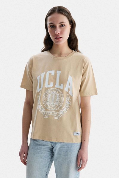 UCLA Tricou oversize pentru damă, cu decolteu rotund, cu imprimeu AVALON