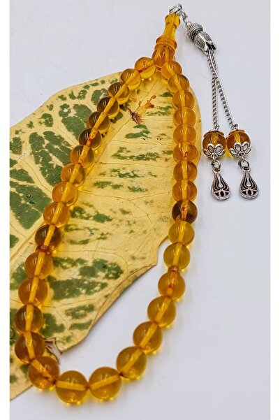 İbrahim Altıntaş أصفر كروي قطع الألبكة شرابة النار العنبر - شفاف