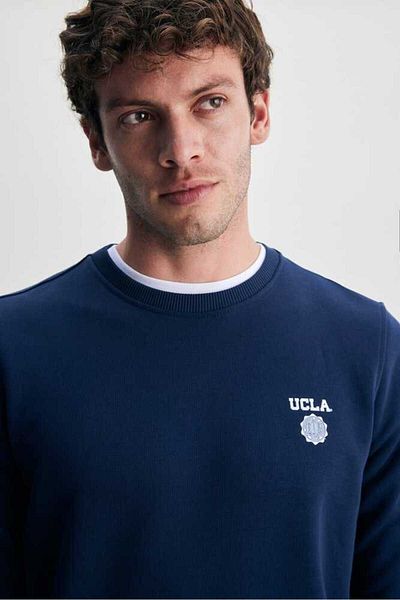 UCLA Hanorac pentru bărbați cu imprimeu Valley bleumarin