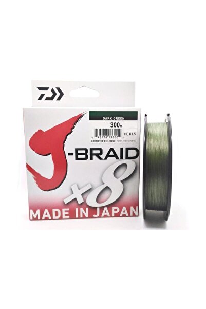 daiwa J-braid X8 Темно-зелена волосінь для риболовлі 300 м