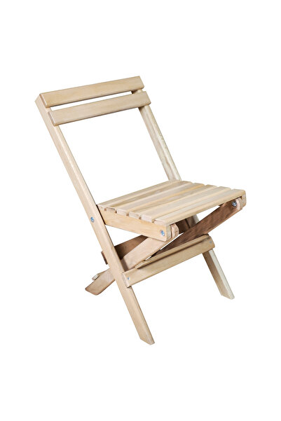 Bysay AHŞAP SIRTLIKLI TABURE KATLANABİLİR ÇOCUK SANDALYESİ GÜRGEN
