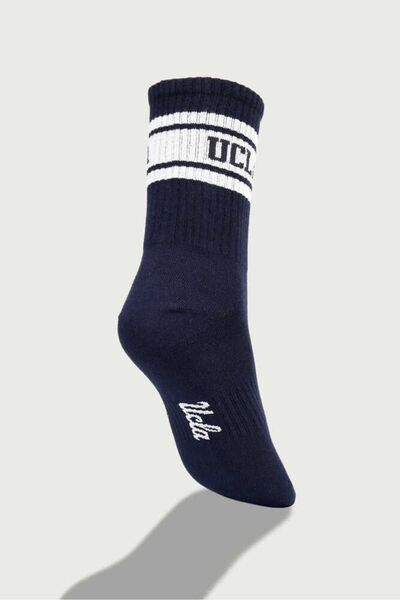 UCLA Calzada 2-Piece Navy Blue Long Jacquard Unisex Socks