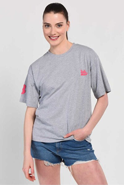 UCLA Γυναικείο μπλουζάκι Paradıso Grey Crew Neck με στάμπα