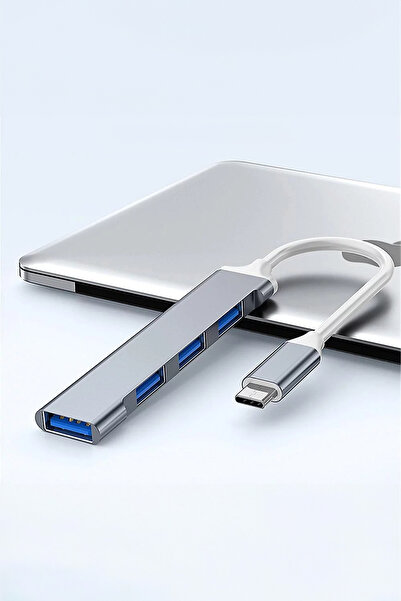 Soillium Type-c To Usb 3.0 Çoğaltıcı Hub 4 Porte Splitter Tipi C Usb Hub Dock MacBook Çoğu Cihaz İle uyumlu