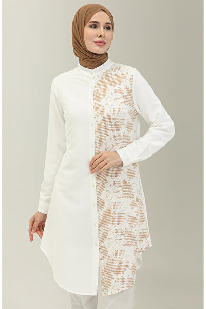 sefamerve Mink Viscose Printed Tunic - 2557-03