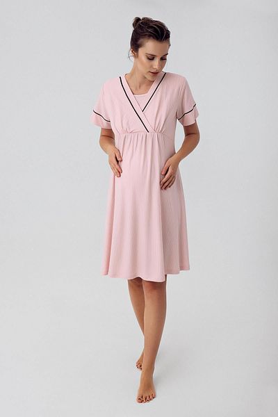 Artış Flexible Viscous Short Sleeve Maternity Nightgown