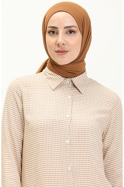 sefamerve Mink Viscose Printed Tunic - 2553-02