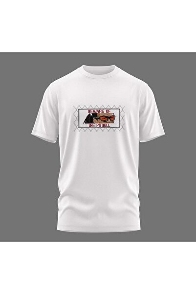 Massgai Čuvajte se Pitbulla Unisex Oversize kroj T-shirt - Tiskani tekst, 100...