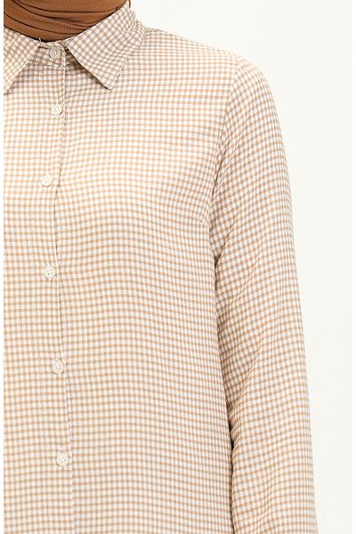 sefamerve Mink Viscose Printed Tunic - 2553-02