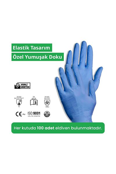 Reflex Size M Disposable Powder Free Gloves - 5 x 100pcs