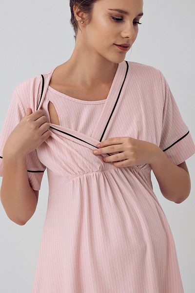 Artış Flexible Viscous Short Sleeve Maternity Pajama Set