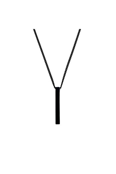 CK MN Rectangular Pendant Cuban Chain Stainless Steel Necklace 50 Cm