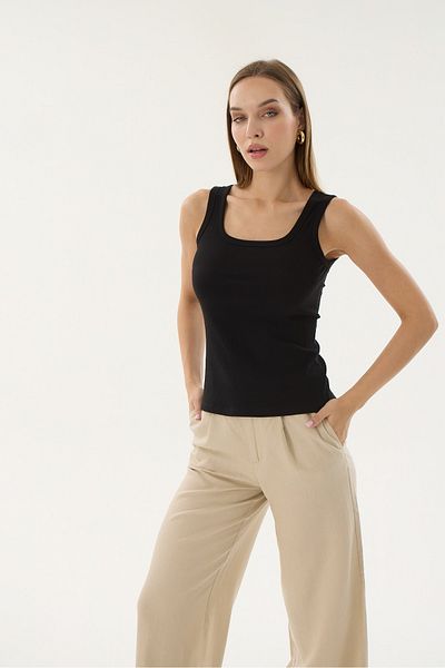 Sevim 16157 Model Women's Fittili Square Collar Sleeveless T-shirt
