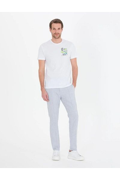 Pierre Cardin Λευκό T-Shirt Crew Neck Slim Fit