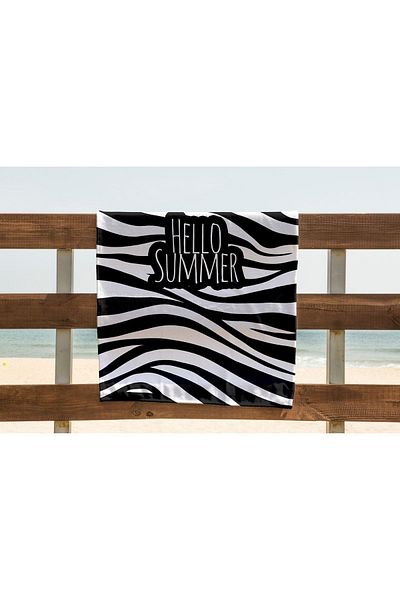 yok yok evim eve dair her şey Zebra Digital Printed Beach Towel| High Quality| 70x150