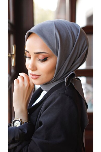 KUQOS وشاح قطن فيستا أنثراسايت