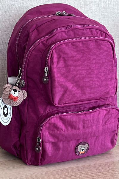 NEMO BAGS Unisex Plum Backpack School Bag Laptop And Travel Bag Waterproof, Amigurumi Teddy Bear