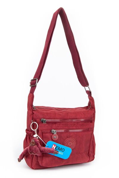 NEMO BAGS حقيبة كتف نسائية متوسطة الحجم مجعدة وحزام عريض حقيبة كروس واسعة مجع...