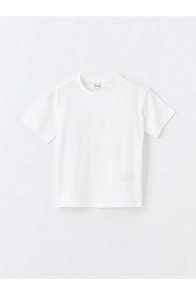 LC Waikiki Bequemes Jungen-T-Shirt mit Rundhalsausschnitt