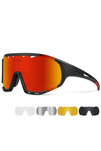 Genel Markalar Polarize Anti-uv Outdoor 5 Lens Ultra Hafif Spor Motorsiklet B...